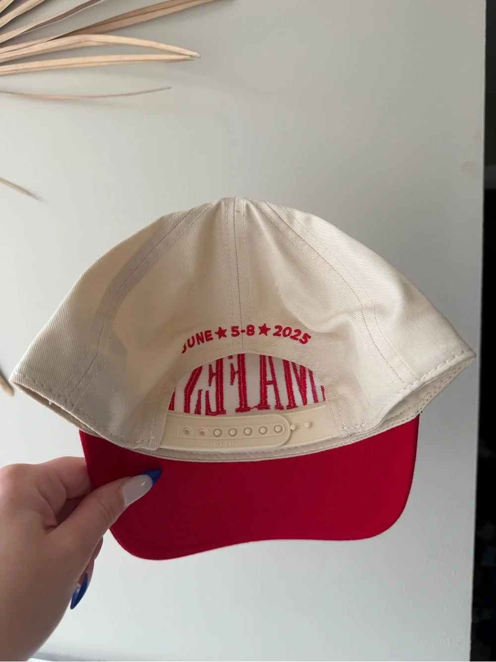 OTTO Two-Tone Cream and Red 'CMA FEST' Baseball Hat